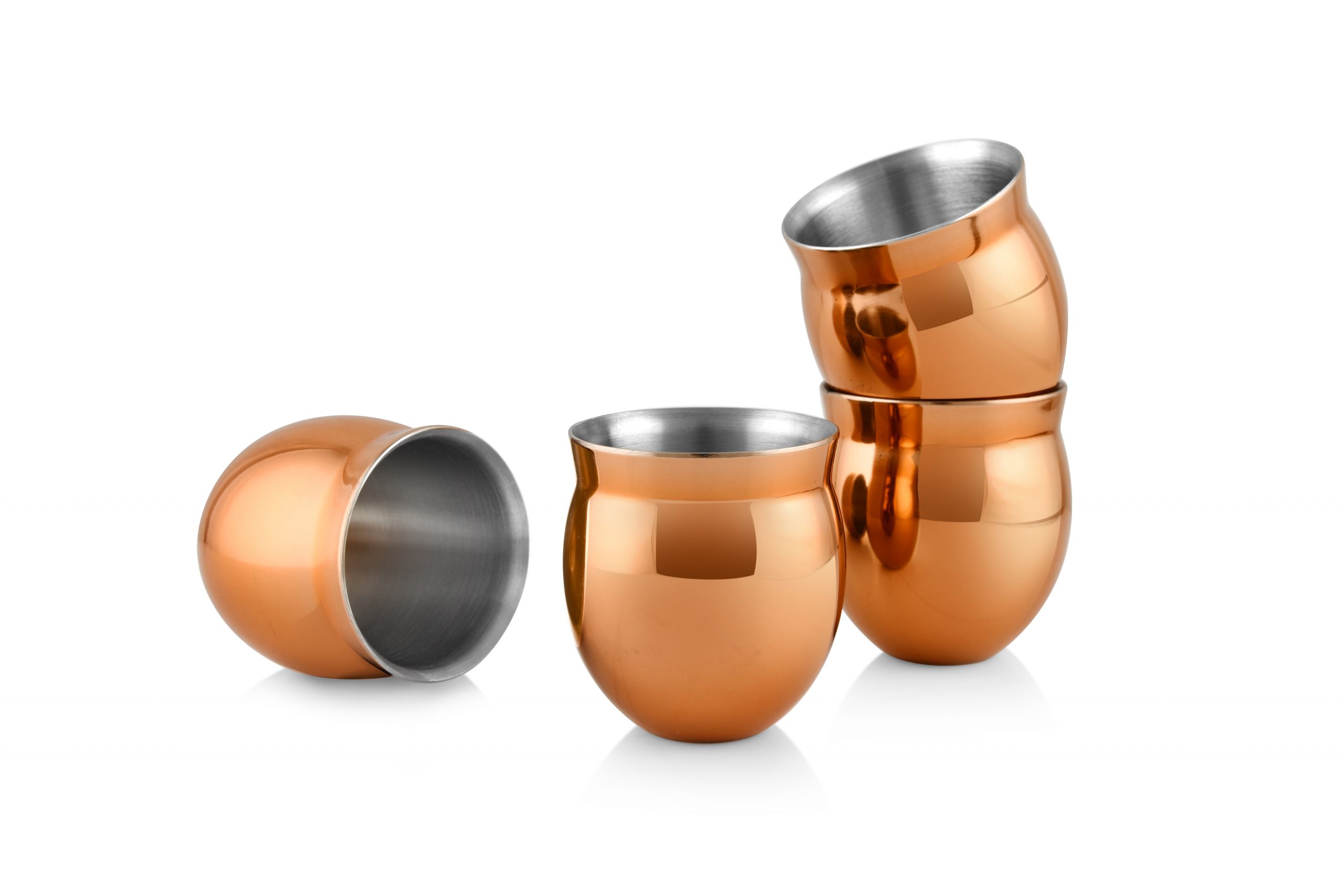 kullad set Steel Copper Colored Double Wall Kullhad